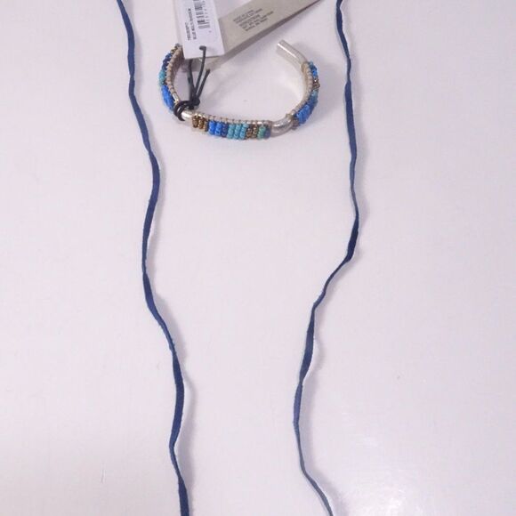 Nordstrom Treasure and bond Stone Choker Beaded Cuff Bracelet NWT 90 - Picture 7 of 9